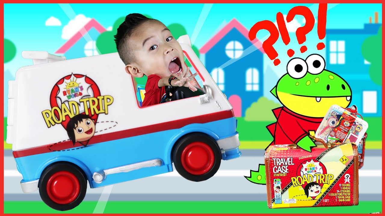 Ryan's World Road Trip Gus Stole My Travel Suit Case !!! In Real Life Pretend Play