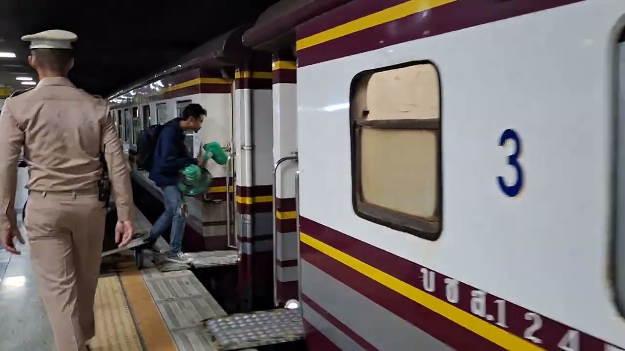 SRT(タイ国鉄)、東北南線135列車・クルンテープ・アピワット駅編成確認