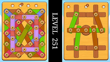 WOOD NUTS & BOLTS PUZZLE LEVEL 251 SOLVED (ANSWERS)
