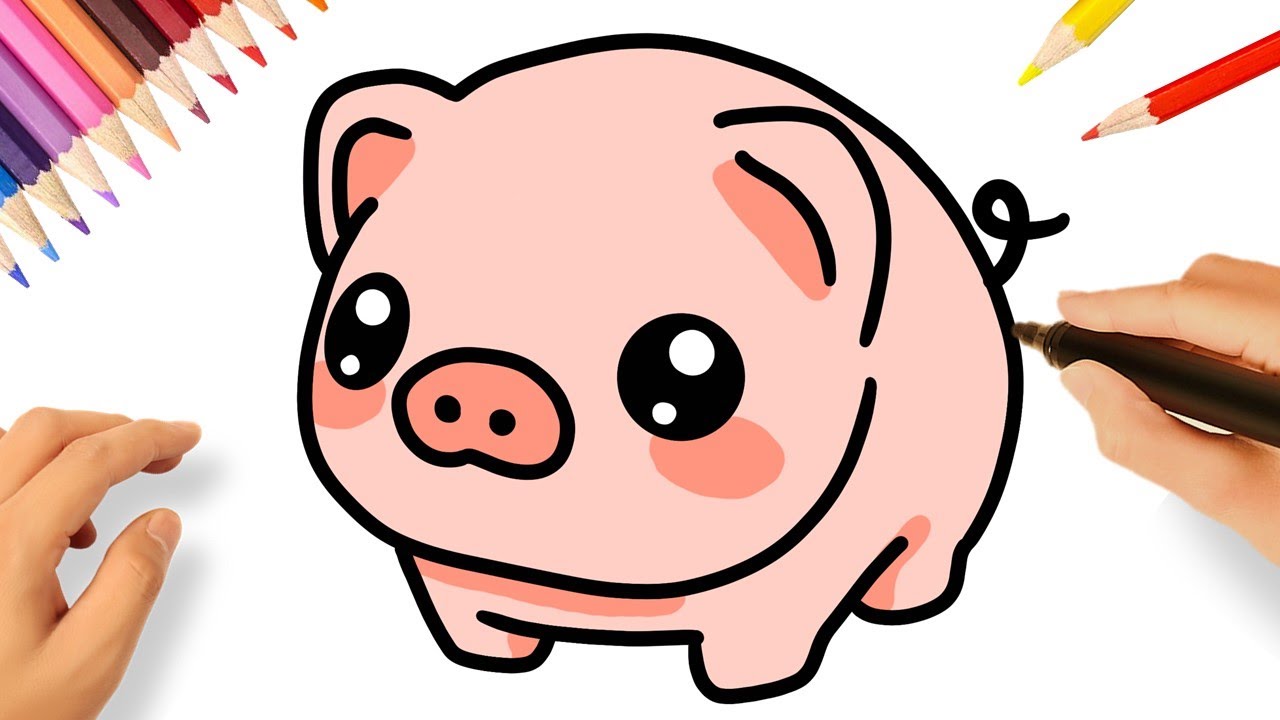 CÓMO DIBUJAR UN CERDITO KAWAII FACIL 🐷 - thptnganamst.edu.vn