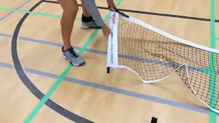How to set up the pickleball nets