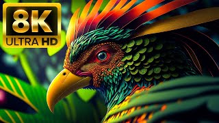 The Most Colorful Birds in 8K - Beautiful Birds Sound in the Forest | Scenic Relaxation Film