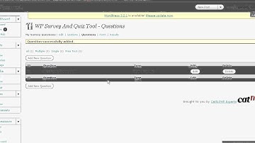 Wordpress plugin : setting up the WP Survey And Quiz Tool