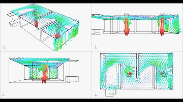 Caedium CFD Animated Cutting Planes Show Velocity Vectors