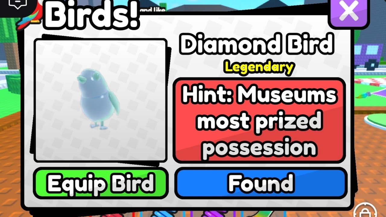 Guide How To Get DIAMOND BIRD On Roblox Find The Birds!