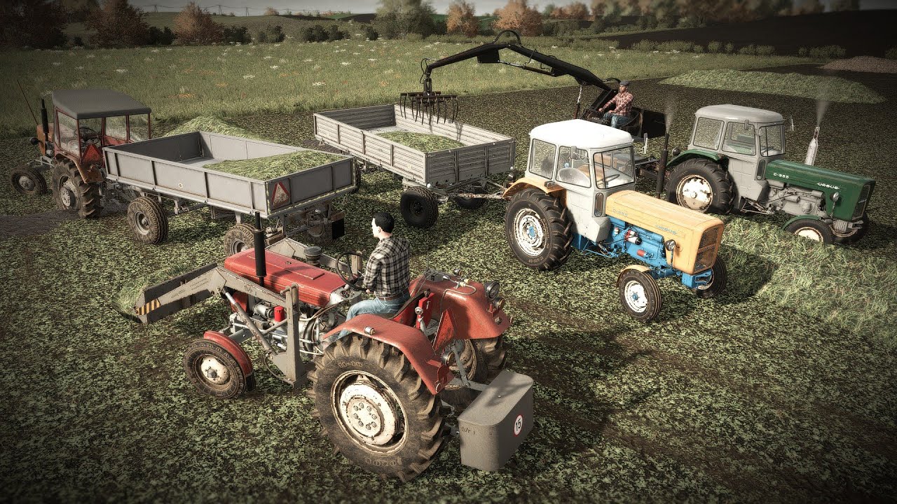 Wakacje w Boćkowie - Zwozimy liście buraków z pola, pożyczam Ursusa, wuja sprzedał kolejne byki.