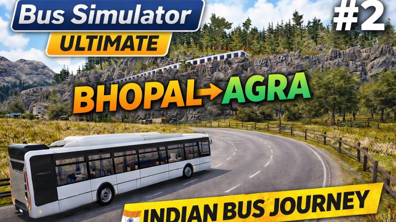 Bus Simulator Ultimate 🚍 | Bhopal to Agra |Full Journey | Indian Bus Driving Gameplay#viral#trending