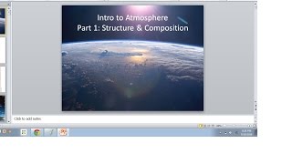 Structure and Composition of the Atmosphere lecture
