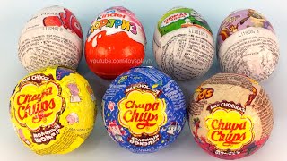 Opening 7 Chocolate Surprise Eggs, Chupa Chups Peppa Pig, Thomas &amp; Friends, Robocar Poli