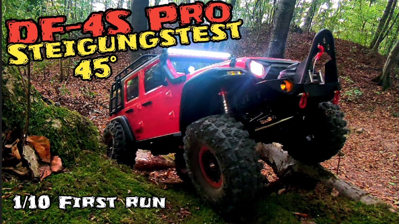 DF-4S Pro Highend Crawler Offroad Steigungstest bis 45°und Seilwinde