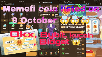 Memefi Coin Full Details | Memefi Coin Listings date confirm| Bank Withdraw  Memefi Task Complete ||