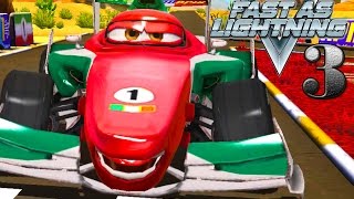 Disney Cars Fast As Lightning Francesco Bernoulli Vs Snotrod Shu Miguel & Lightning Mcqueen 33