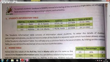 CBSE CLASS - 8 COMPUTER CH- 3 WORKING WITH MS ACCESS 2010