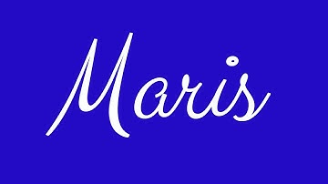 Learn how to Sign the Name Maris Stylishly in Cursive Writing