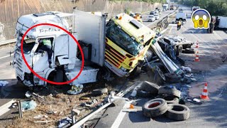 Ultimate Idiots At Work Fails 2023 * Crazy Dangerous Truck \& Car Driving Fails On Highway 2023