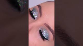 Holographic Glitter Eye Makeup Heaven #shorts