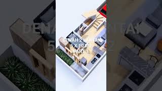 DENAH RUMAH 2 LANTAI 5 X 10 M2 PART 1