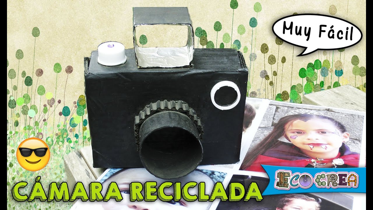 Cámara fotográfica reciclada (juguetes de cartón) - YouTube