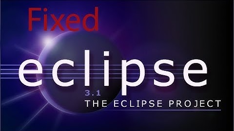 How To Reset Eclipse - Eclipse 2016
