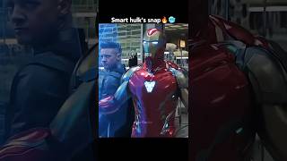 SMART HULK  Snap 😈   How iron man treat All Avengers💥💥 #trendingshorts  #marvelstudios