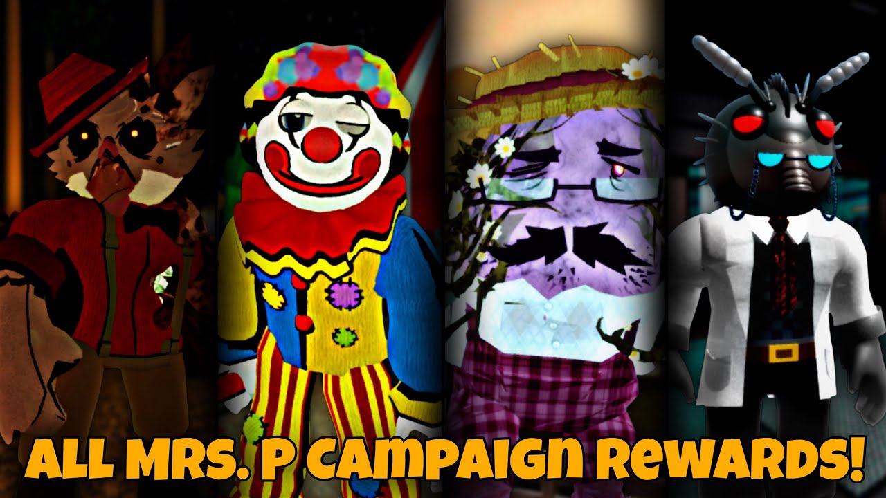 Все новые награды кампании миссис П в Roblox Piggy!