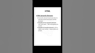 HTML Semantic Elements | SP Tiger #shorts #html
