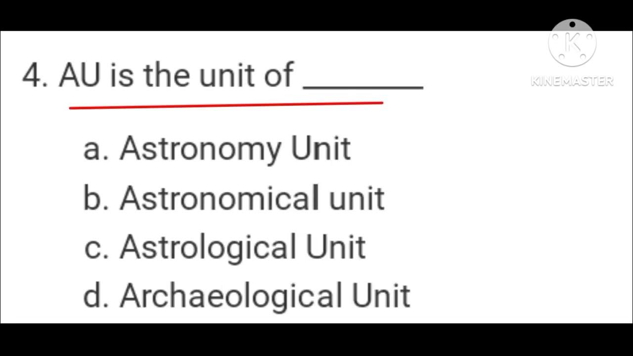 MCQ'S Class11 Physics Ch2 Unit and measurements Multiple Choice