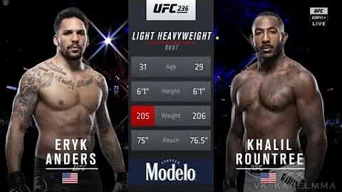 Khalil Rountree vs Eryk Anders Fight Highlight
