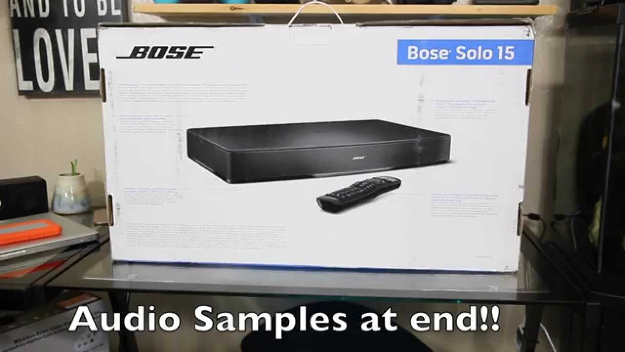 Bose Solo TV sound system   Great looking sound bar with decent