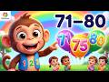 Learn Numbers 71–80 | Counting 71 to 80 for Kids | Preschool Learning | LittleBloom