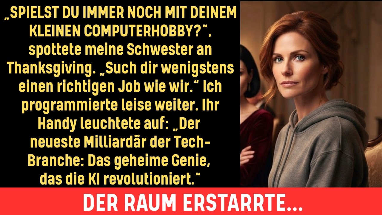 Es war ein ganz normaler Thanksgiving-Abend, als meine Mutter seufzte und sagte: „Alex, du bist neunundzwanzig. Wann bekommst du einen richtigen Job?" Ich hatte den Laptop auf dem Schoß, weil ich...