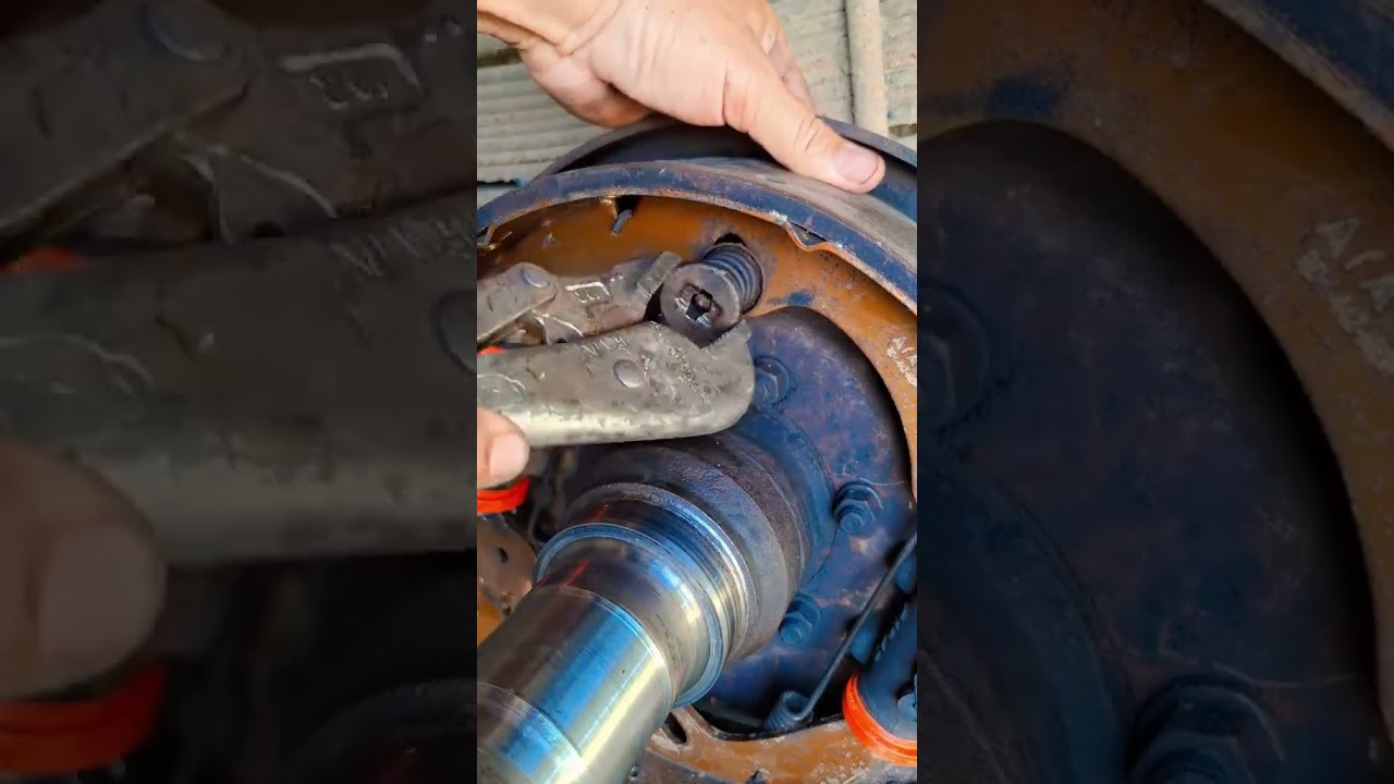 Drum Brake Shoe Spring Installation Trick! #shorts #carrepair #mechanic #truck #viral