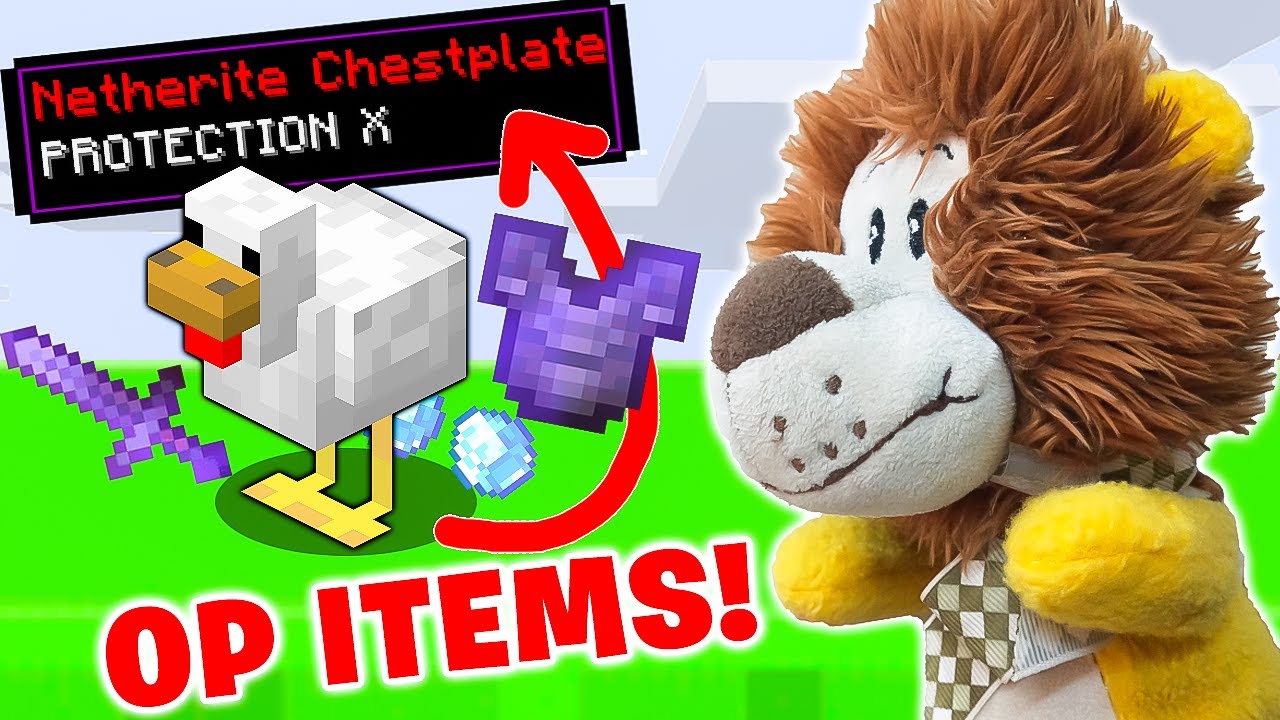Minecraft, But Chicken Lays OP ITEMS!!