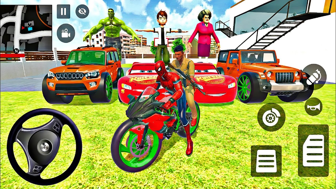 🥰 Spider-Man & Mc Queen Car Game 🦚 Became Escape From Police 🚓 Car 3D Game 🎉 Simulator Android Video