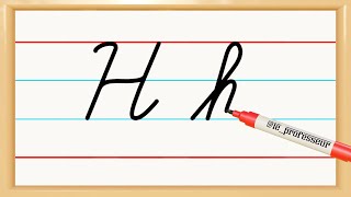 h in cursive writing | capital and small h in cursive writing