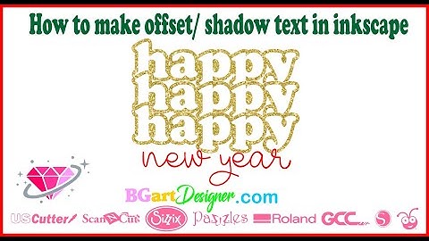 How to make offset/ shadow text in inkscape