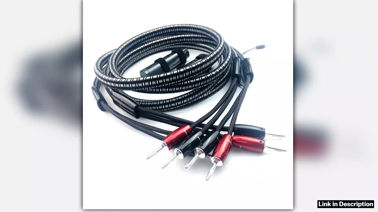 Pair K2 HiFi Audio Speaker Cable NEW 72V Battery Silver Banana or Spade Plug Bi Wire or Single Wire