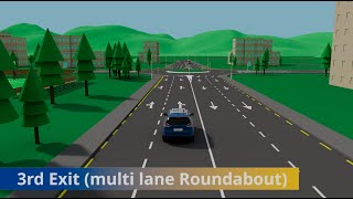 Driving Test Tips - 3rd Exit multi lane roundabout