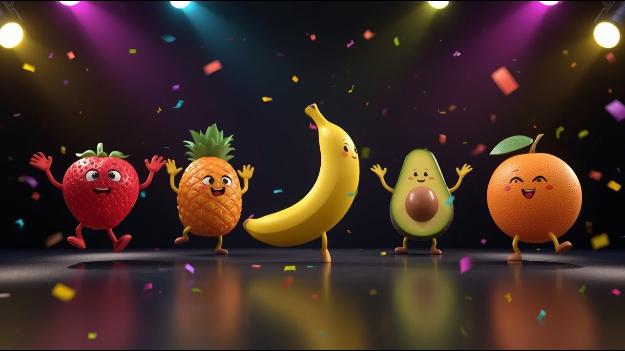 Baby Sensory Show: Dancing Fruits Gentle Music for Babies!