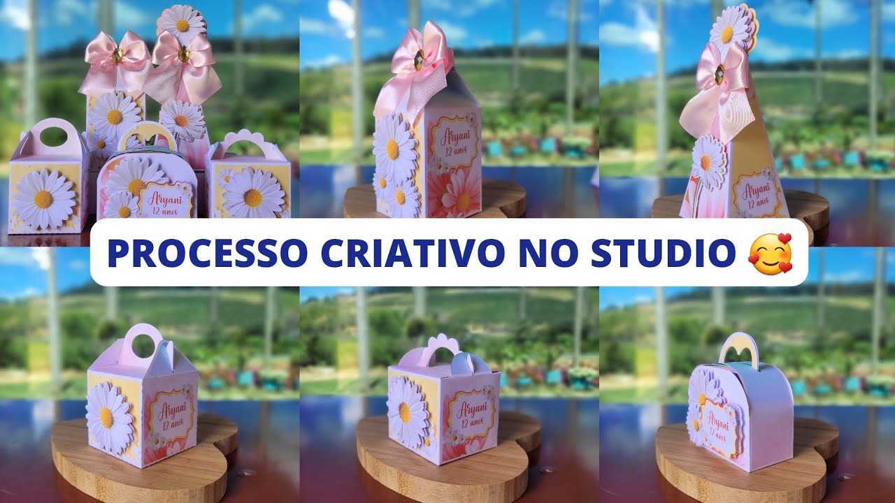 Processo Criativo do Kit Personalizado tema Margaridas. Criação de Arte no Studio Silhouette.