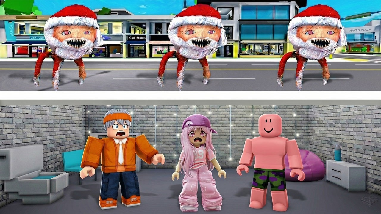 พวกเราต้อง สร้างฐานลับใต้ดินหนีจาก GOO GOO GAGA ใน Roblox Brookhaven 🏡RP