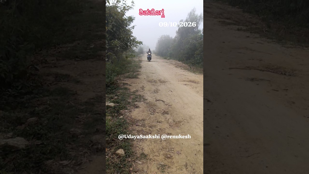 shimoga | ಶಿವಮೊಗ್ಗ : ಬಸವನಗಂಗೂರು ಕೆರೆ ಬಳಿ 09/10/2026 ರ ಮುಂಜಾನೆ ಕಂಡುಬಂದ ಮಂಜು ಮುಸುಕಿದ ವಾತಾವರಣ. #shimoga