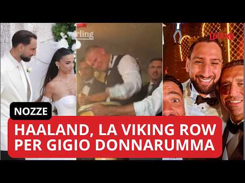 Video Matrimonio Gigio Donnarumma: Haaland guida la viking row con gli altri invitati