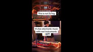 This is not DJ’ing, it’s live electronic music with real instruments ⚡️🎛️🎹 #shorts