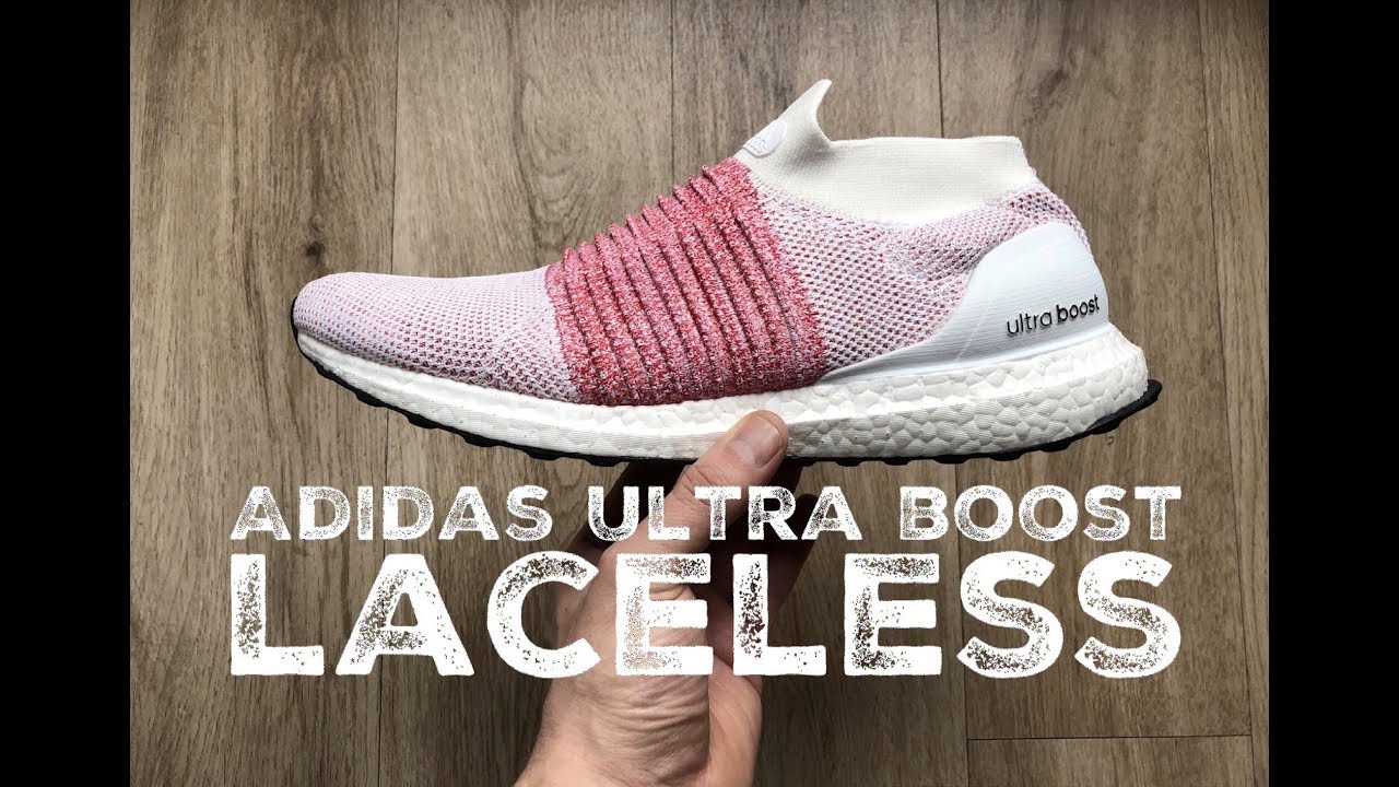 Adidas Ultra Boost Laceless ˋFtwr white/trace scarlet´ | UNBOXING & ON FEET | fashion shoes | HD