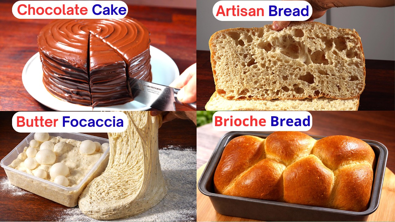 4 Must-Try Baking Recipes at Home | Chocolate Cake, Focaccia, Artisan ...