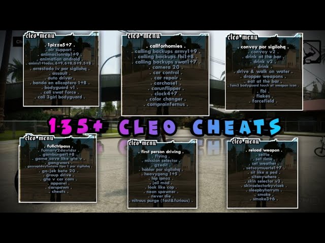 MOD MENU CLEO GTA SAN ANDREAS ANDROID 