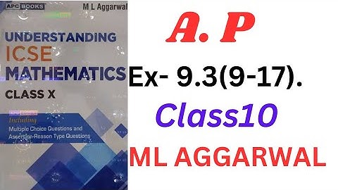 ICSE Class 10 | Arithmetic Progression Explained | ML Aggarwal | Understanding Mathematics" Ex- 9.3