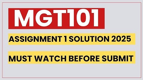 Mgt101 assignment 1 solution 2025 | Mgt101 assignment 1 solution fall 2025 #mgt101 