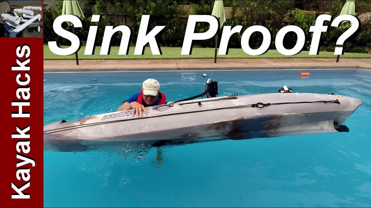 sinking kayak - kayak buoyancy aid tested! - youtube
